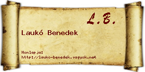 Laukó Benedek névjegykártya